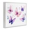 Stupell Industries Blue and Pink Butterflies Framed Giclee, design by Creative Studio